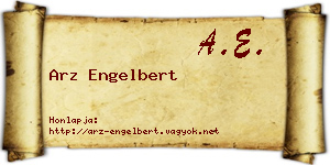 Arz Engelbert névjegykártya